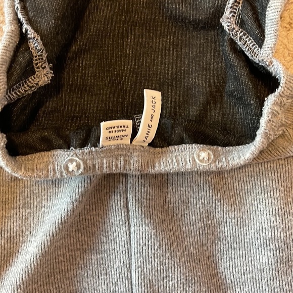 Janie and Jack Baby Grey and Pink Corduroy Overalls - Picture 10 of 11